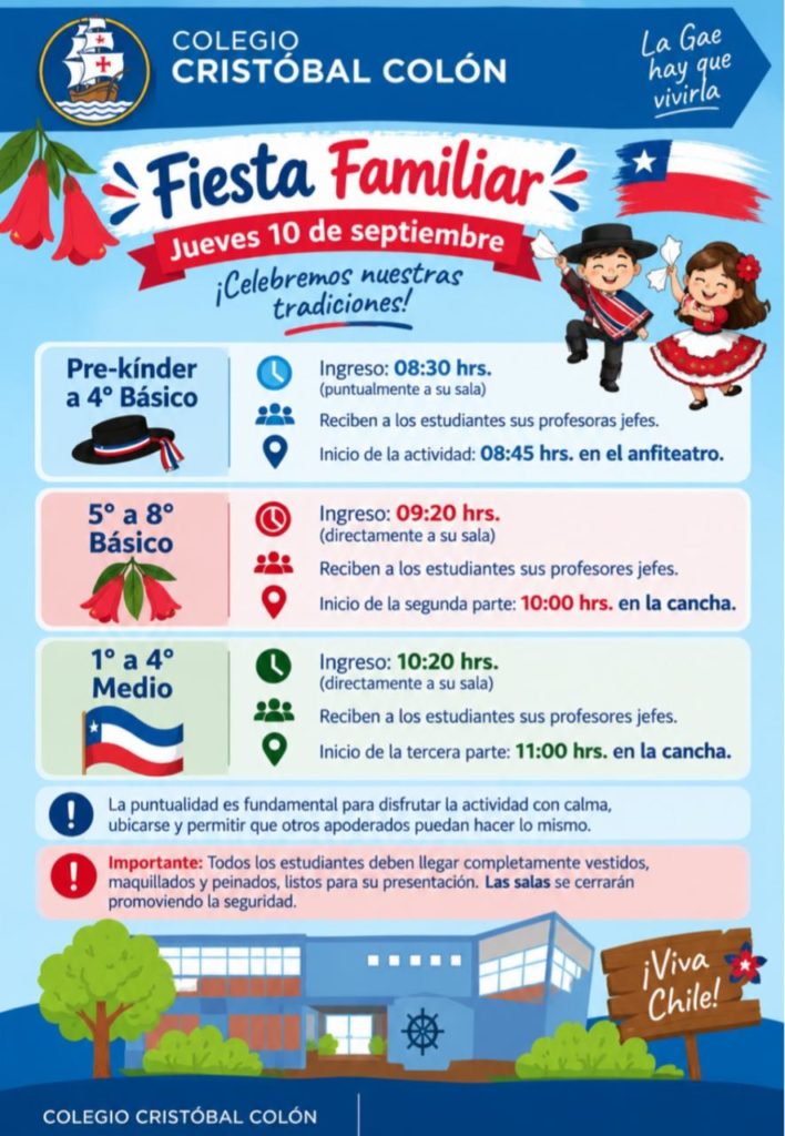 NOTICIAS fiesta familiar horarios